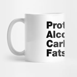 Macronutrients (Proteins & Alcohol & Carbs & Fats.) Mug